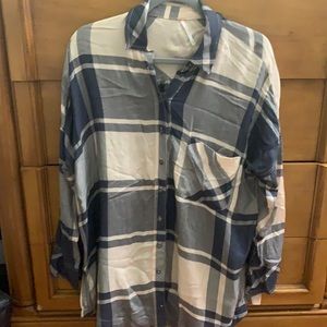 Free People button down tunic blouse